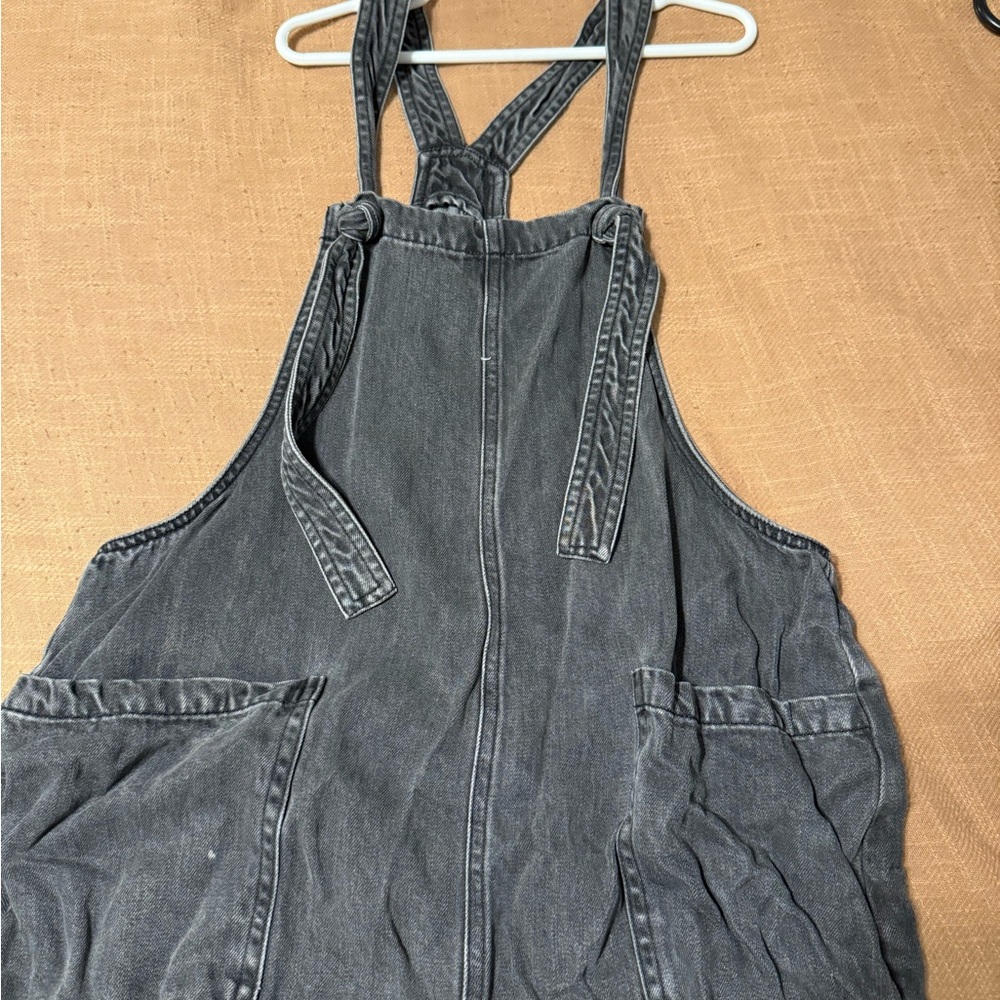 Denim Overalls with Pockets
